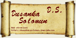 Dušanka Solomun vizit kartica